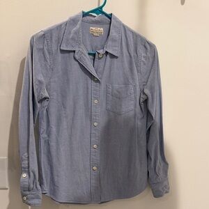Classic Blue Button-Down Shirt for Women